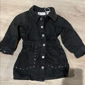 Stylish Black Kids Denim Dress